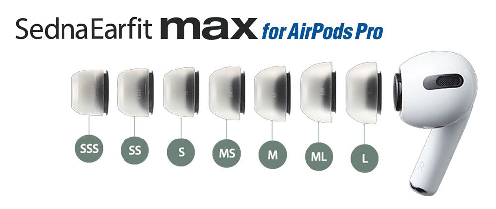 AZLA SednaEarfit MAX for Airpods Pro 專用入耳式耳膠(2 對裝)