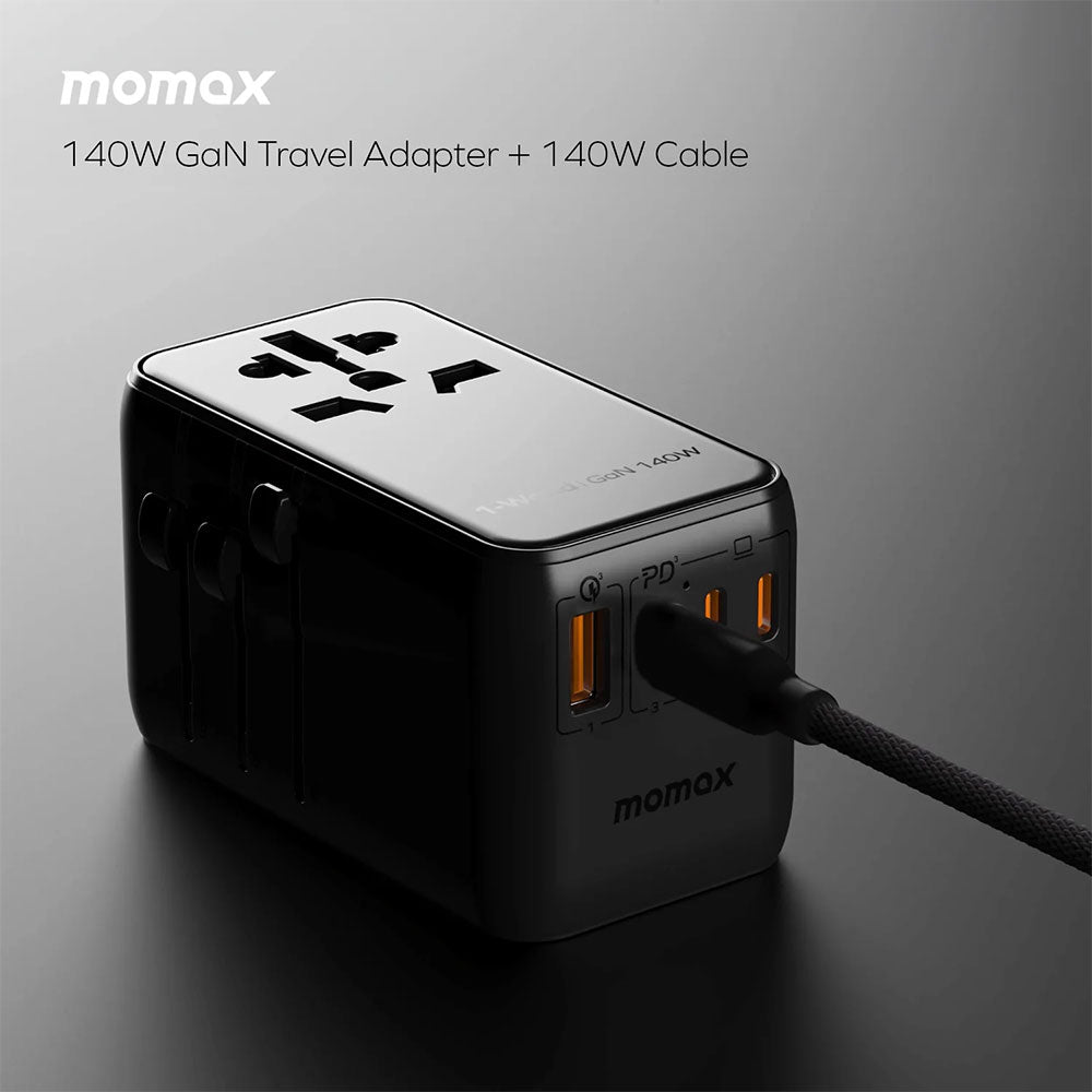 MOMAX | 140W GaN 方便式旅行插座 UA16