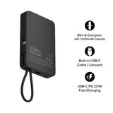 【3C認證】MOMAX | 1-Power X 10000mAh 內置 USB-C 線流動充電池 IP152